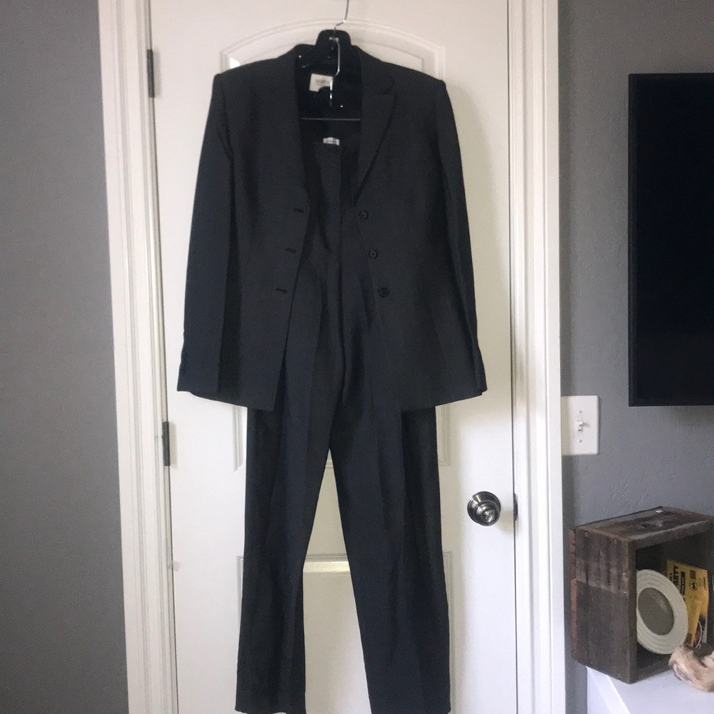 Armani collezioni women charcoal grey suit